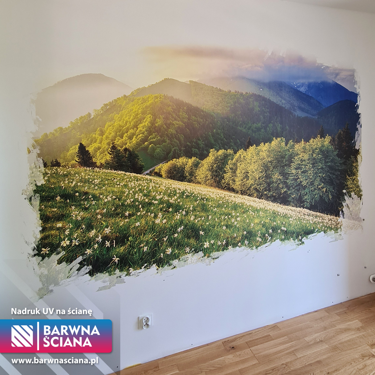 Druk na ścianie w domu – górski krajobraz | Barwna Ściana
